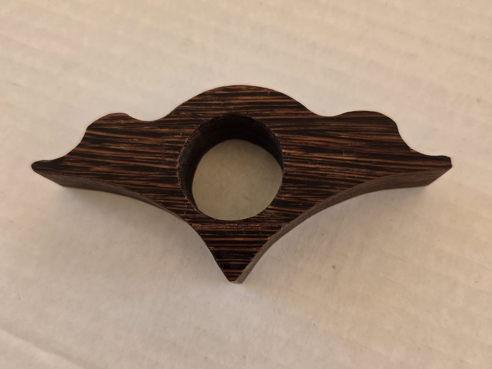 Scallop thumb book holder in wenge, second view