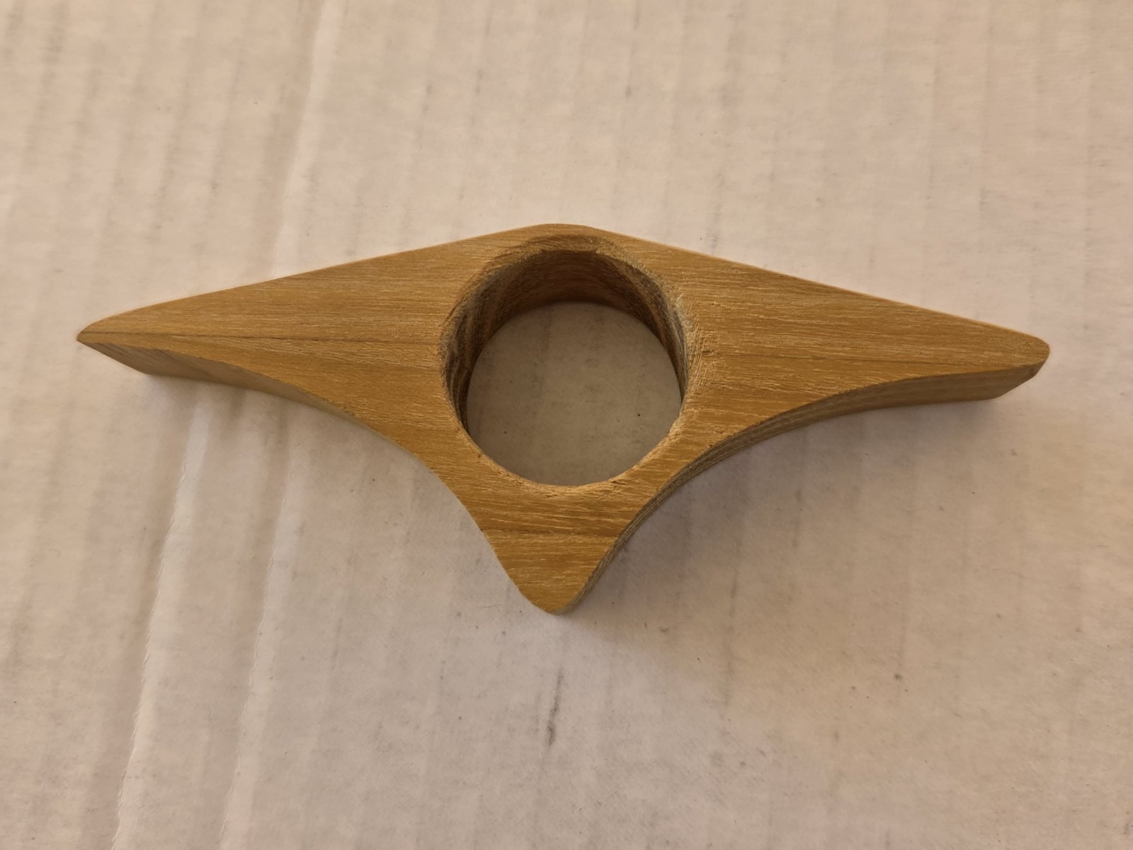 Curved Triangle Thumb Book Holder, Osage Orange - Image 2