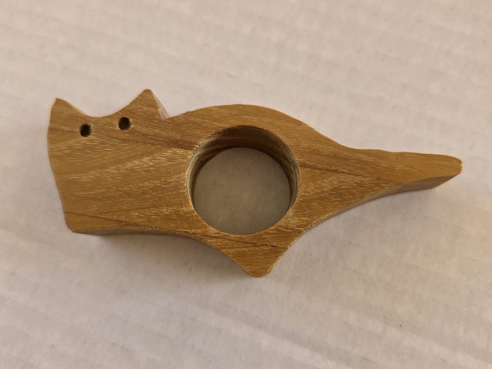 Cat/Fox Thumb Book Holder, Osage Orange
