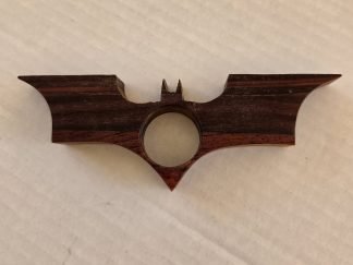 Bat thumb book holder in cocobolo, handmade by Gilbert