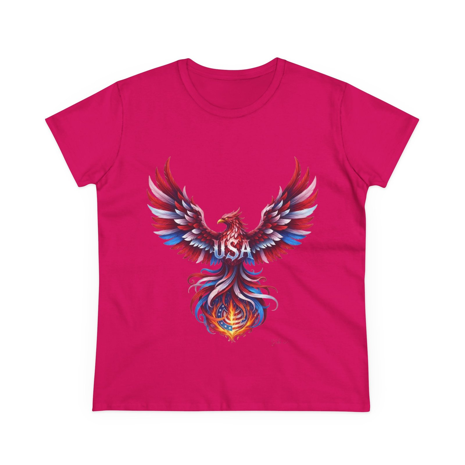 Patriotic Eagle American Flag Colors USA Women's Tee Shirt - Image 21
