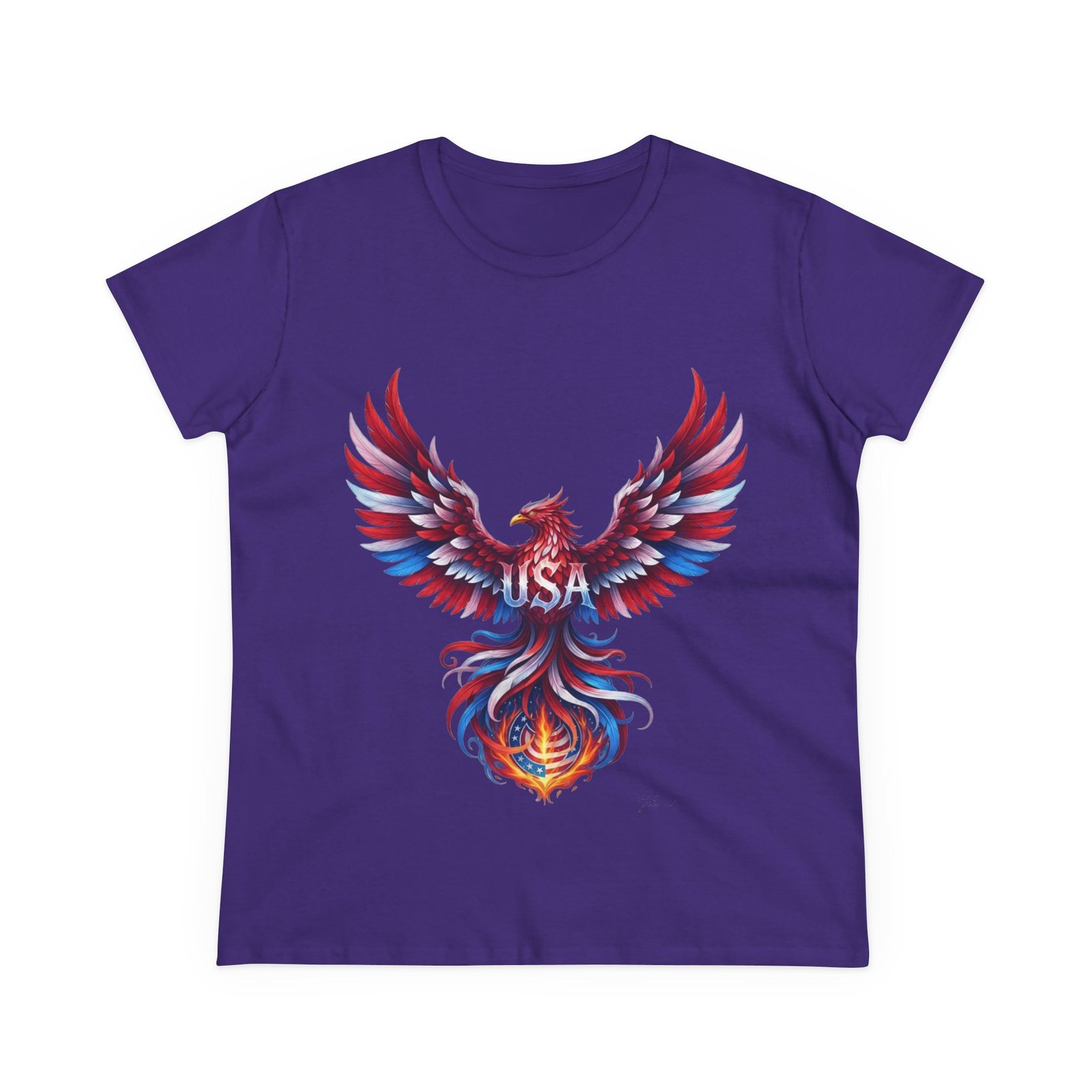 Patriotic Eagle American Flag Colors USA Women's Tee Shirt - Image 13