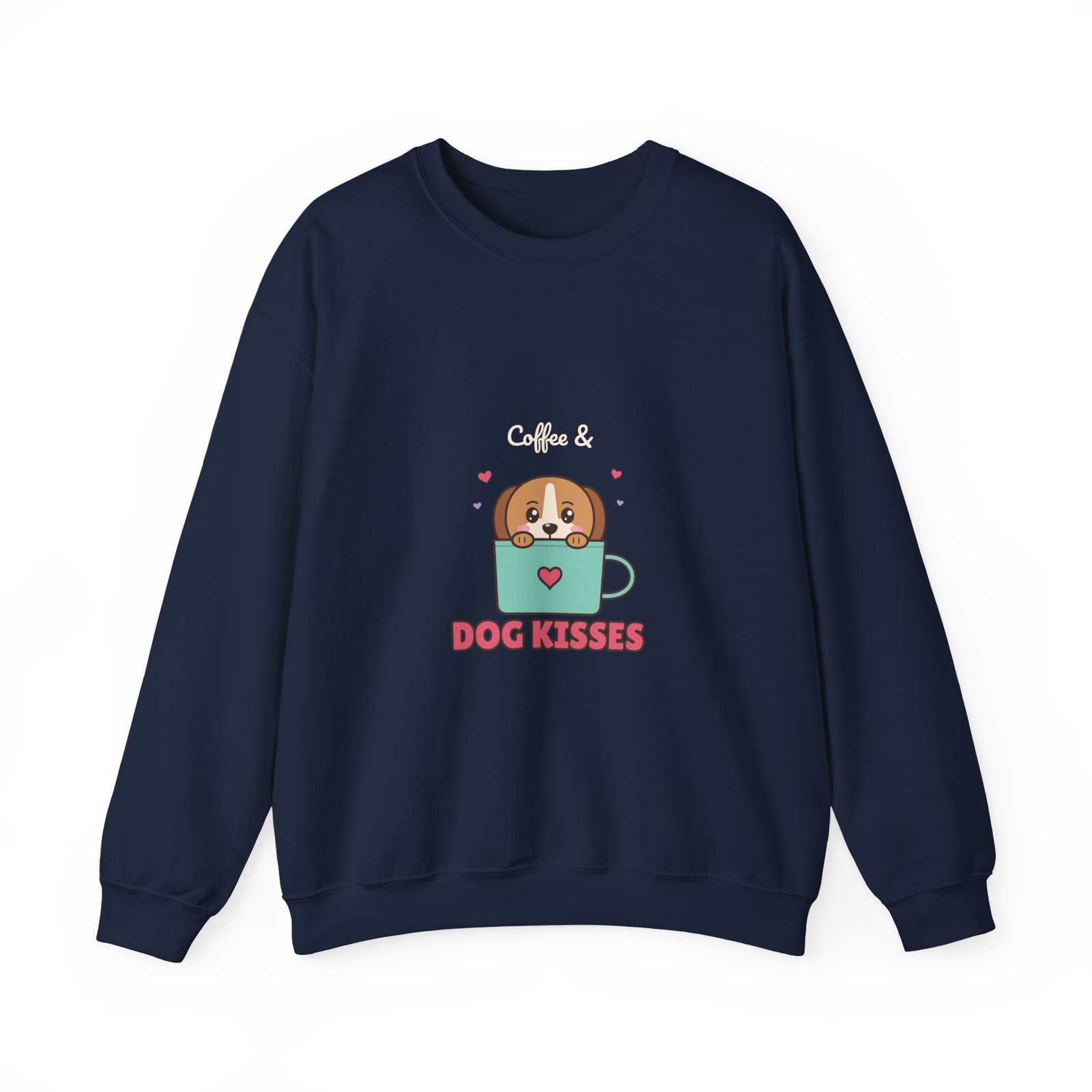 Coffee & Dog Kisses Crewneck Sweatshirt | Cute Dog Mom Gift for Coffee Lovers - Image 9
