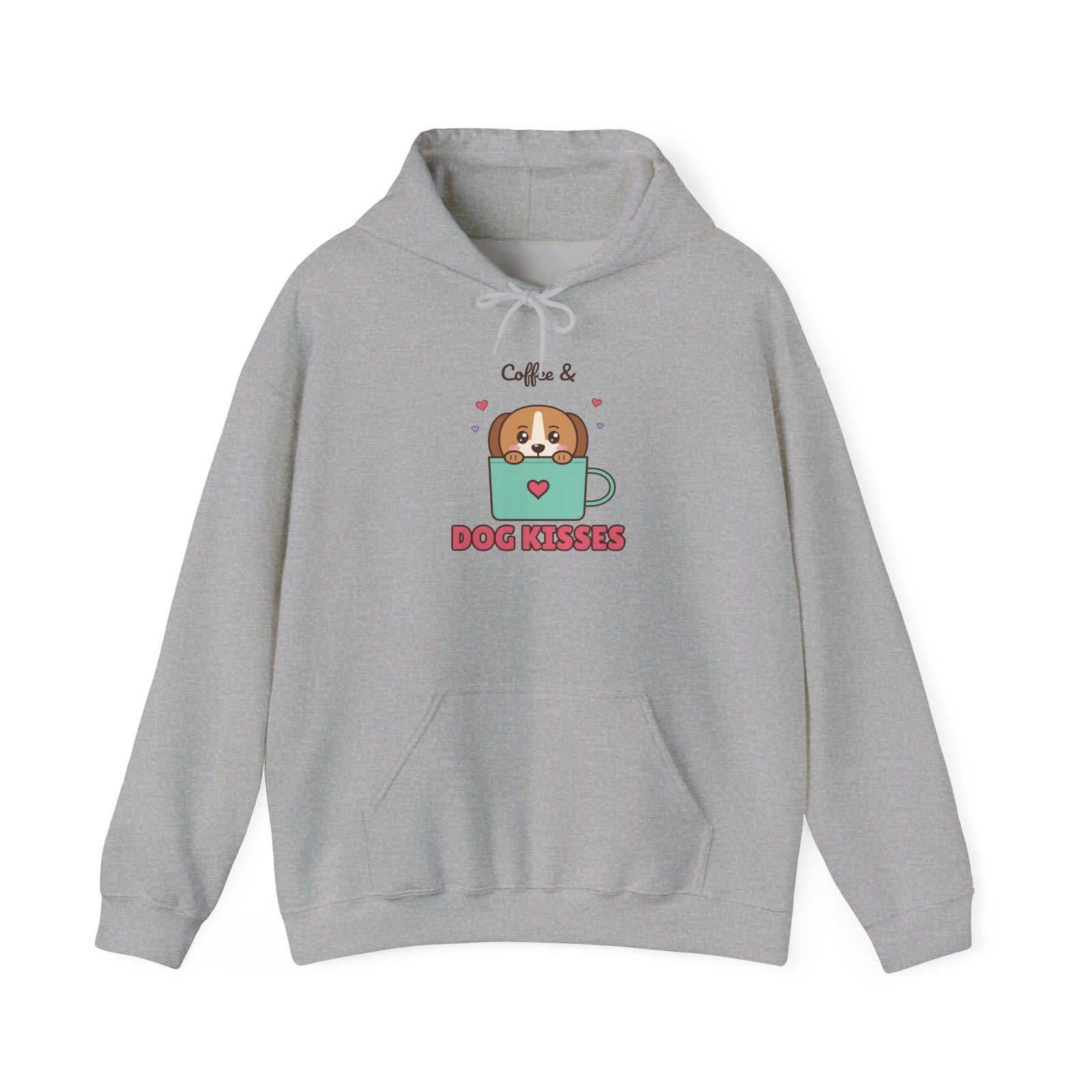 Coffee & Dog Kisses Unisex Hoodie | Cute Dog Mom Gift for Coffee Lovers - Image 7