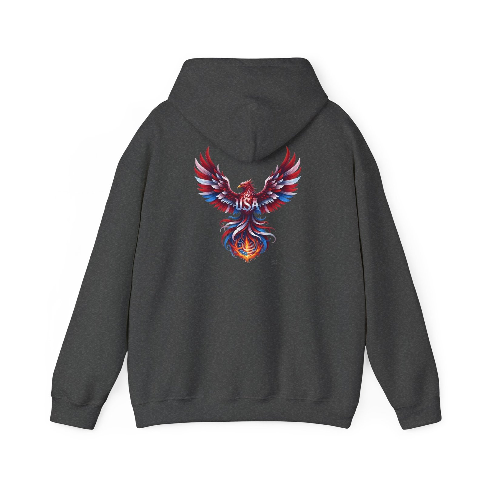 Patriotic Eagle American Flag Colors USA Unisex Hoodie - Image 7