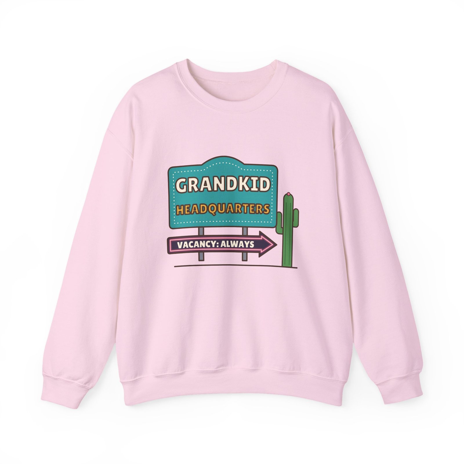 Grandkid Headquarters Crewneck Sweatshirt | Vacancy: Always Grandparent Gift - Image 11