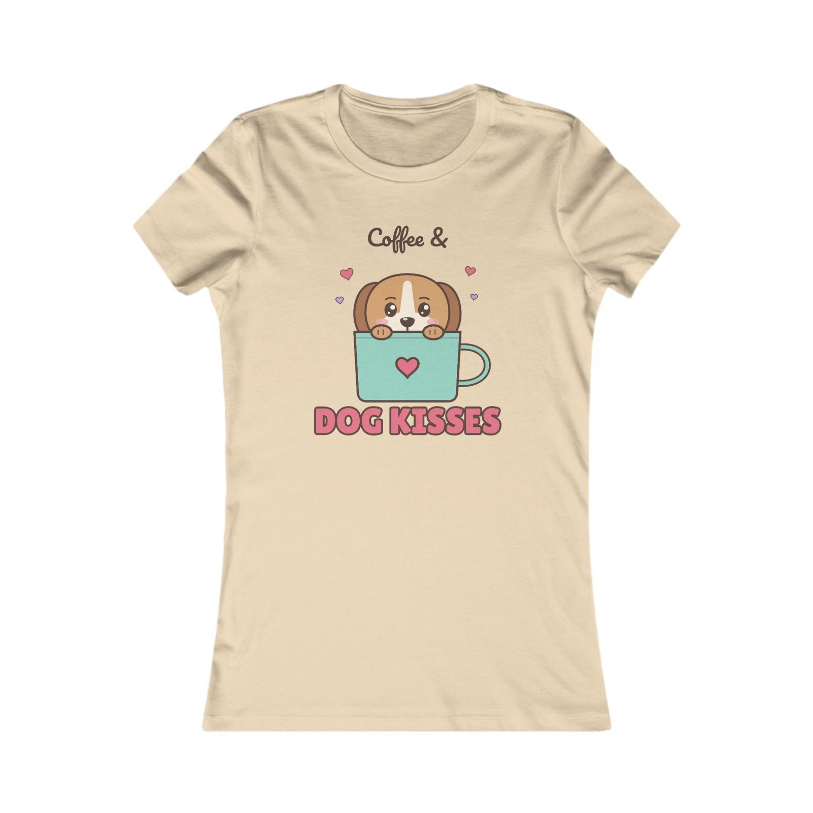 Coffee & Dog Kisses Women's T-Shirt | Cute Dog Mom Gift for Coffee Lovers - Image 9