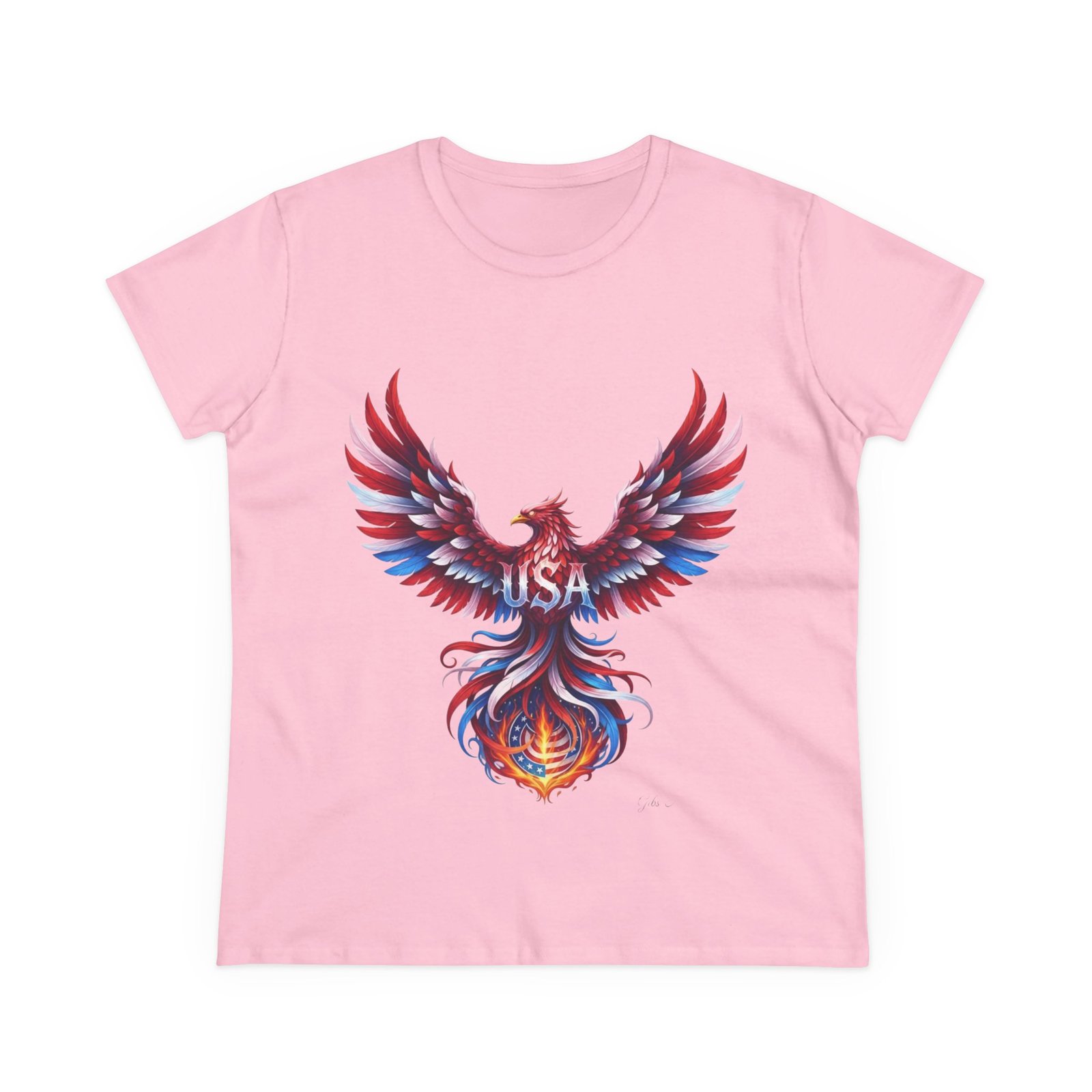 Patriotic Eagle American Flag Colors USA Women's Tee Shirt - Image 17