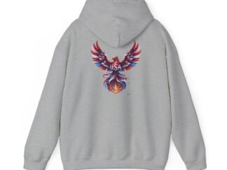 Patriotic Eagle American Flag Colors USA Unisex Hoodie