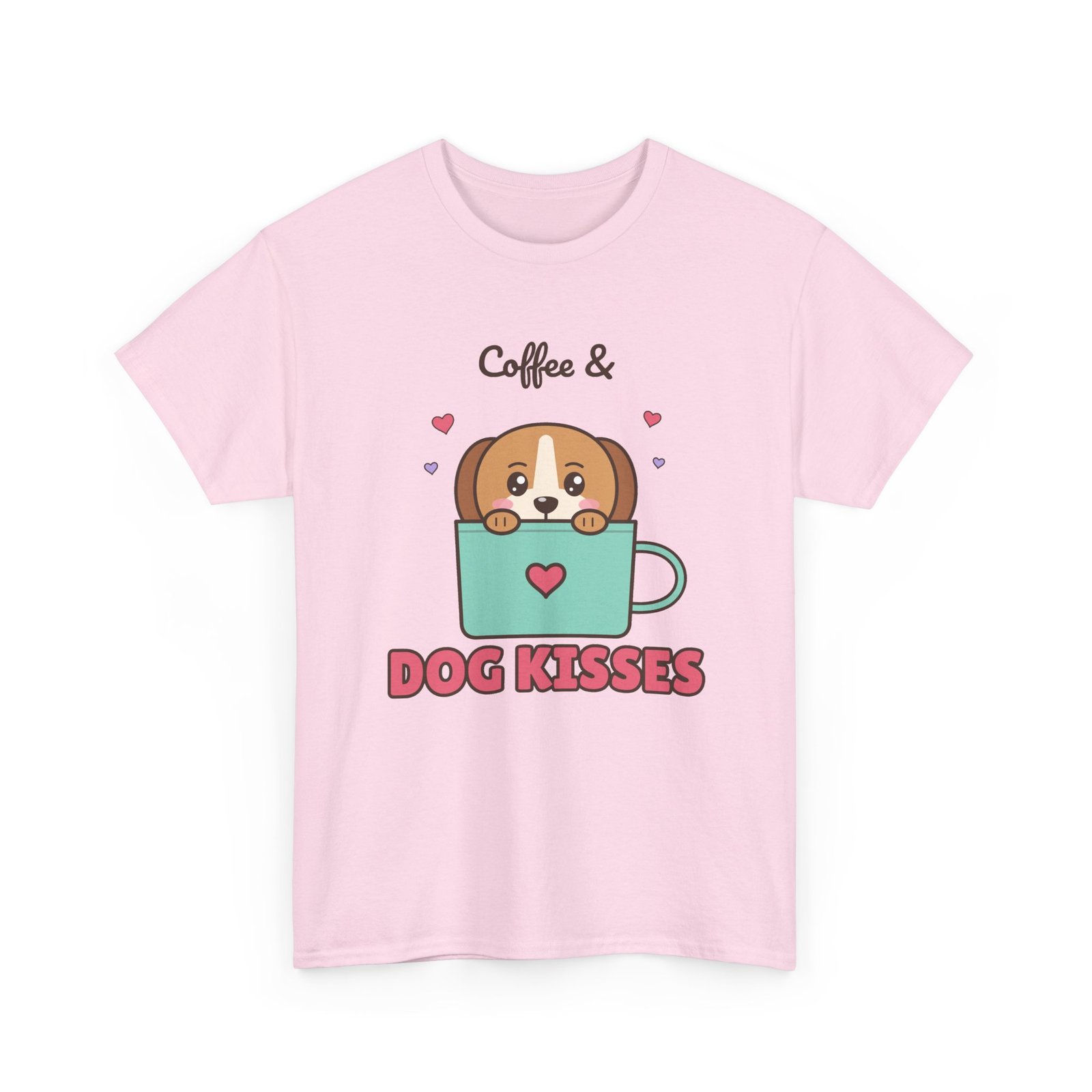 Coffee & Dog Kisses Unisex T-Shirt | Cute Dog Mom Gift for Coffee Lovers - Image 16