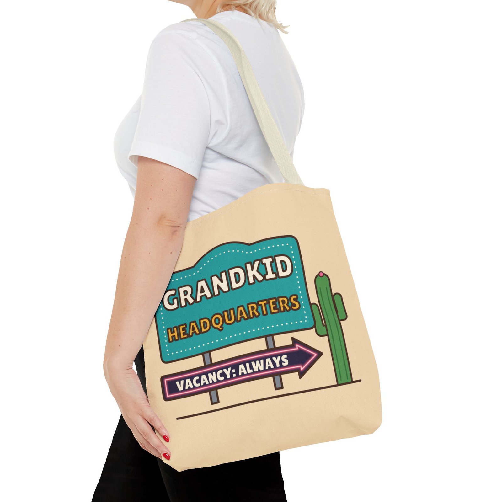 Grandkid Headquarters Tote Bag | Vacancy: Always Grandparent Gift - Image 6