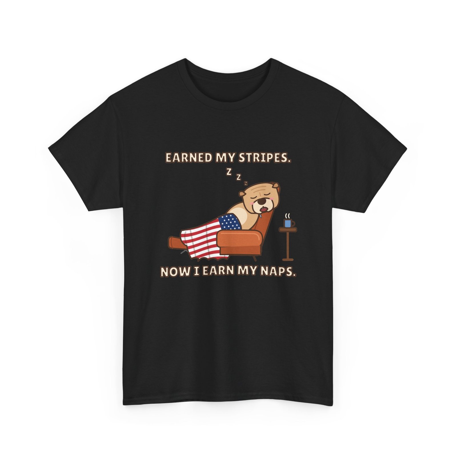 Earned My Stripes. Now I Earn My Naps. Unisex T-Shirt | Funny Grandpa Nap Gift - Image 3