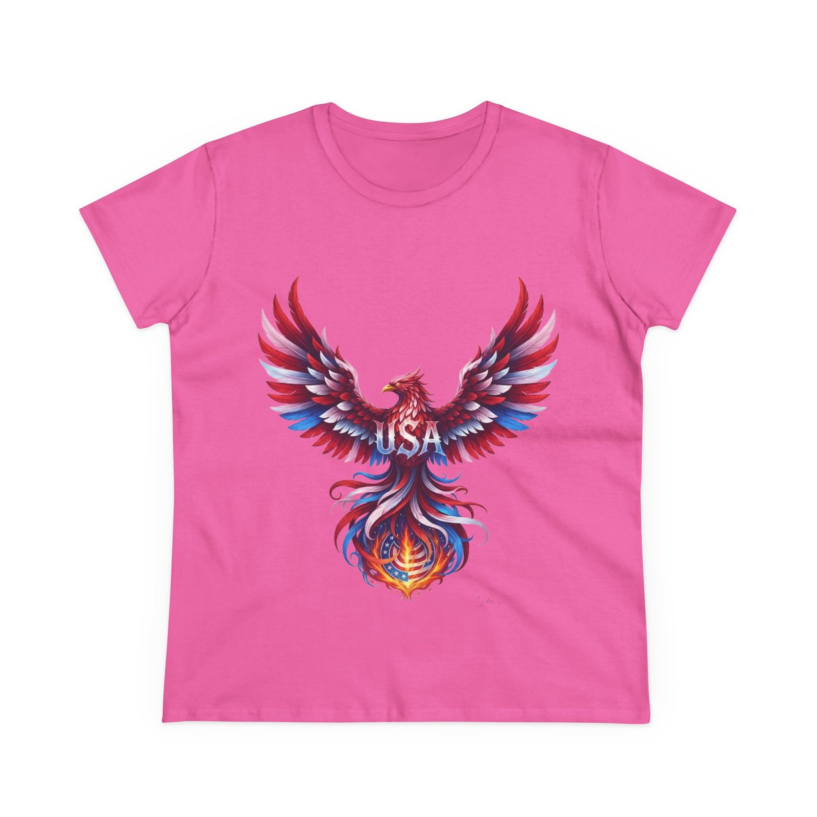 Patriotic Eagle American Flag Colors USA Women's Tee Shirt
