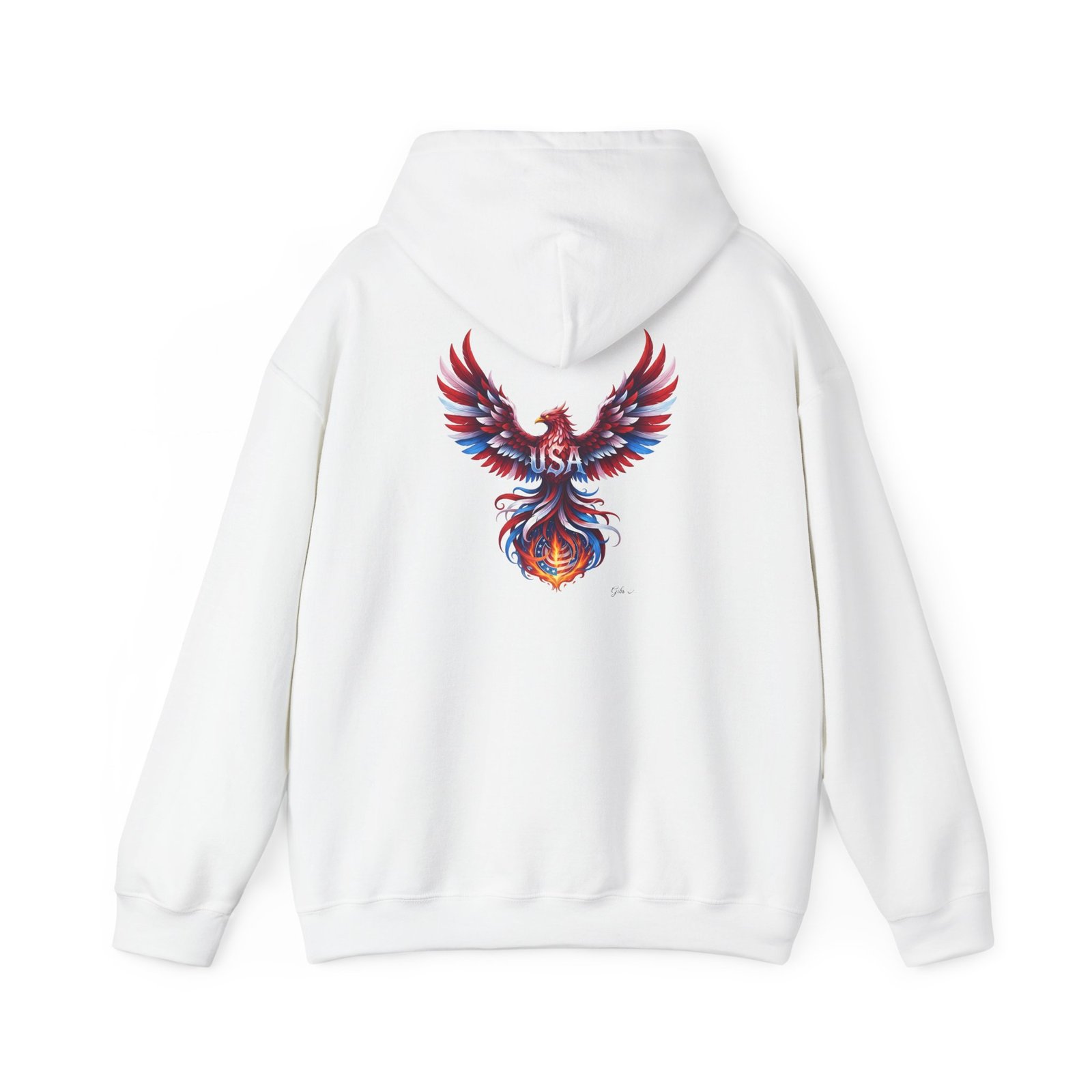 Patriotic Eagle American Flag Colors USA Unisex Hoodie - Image 3