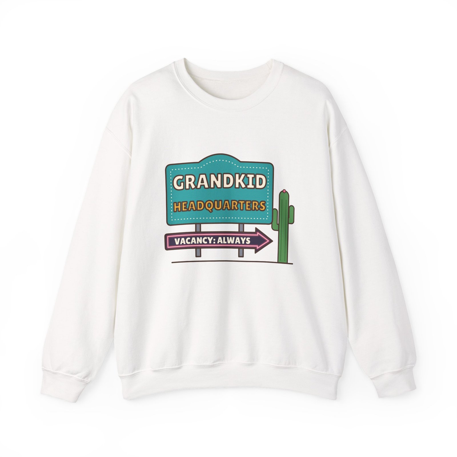 Grandkid Headquarters Crewneck Sweatshirt | Vacancy: Always Grandparent Gift