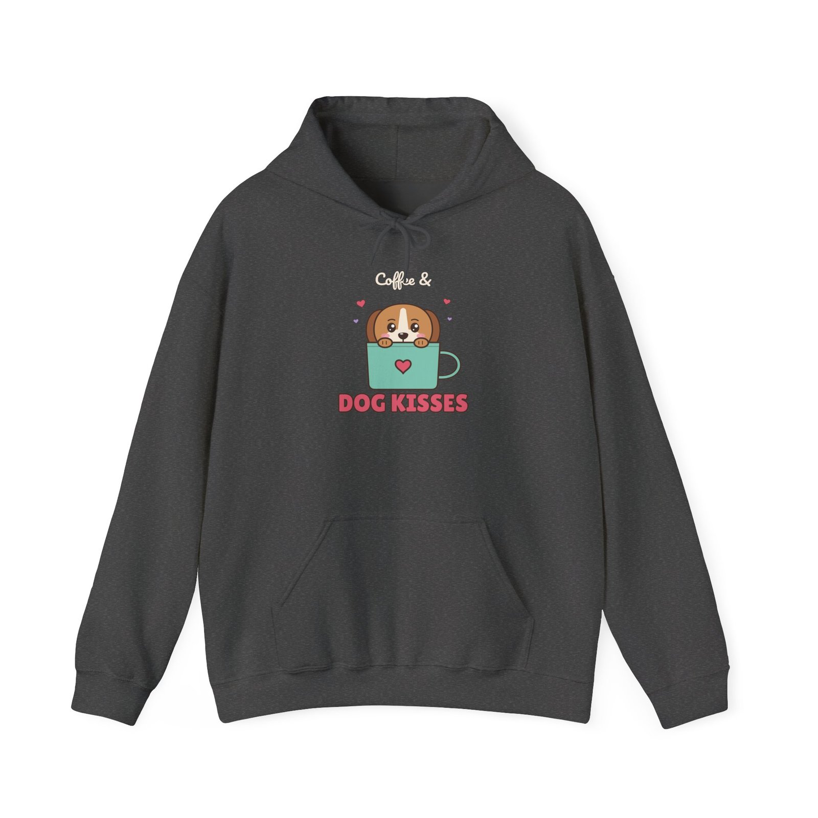 Coffee & Dog Kisses Unisex Hoodie | Cute Dog Mom Gift for Coffee Lovers - Image 10