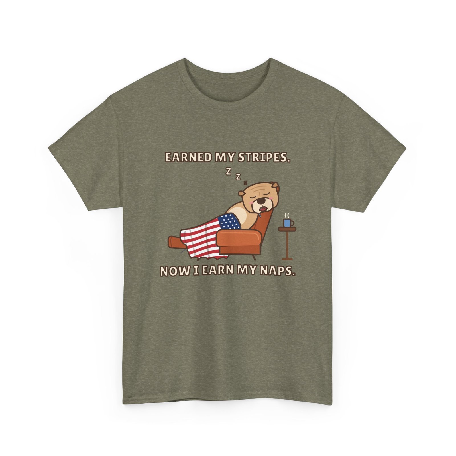 Earned My Stripes. Now I Earn My Naps. Unisex T-Shirt | Funny Grandpa Nap Gift - Image 5