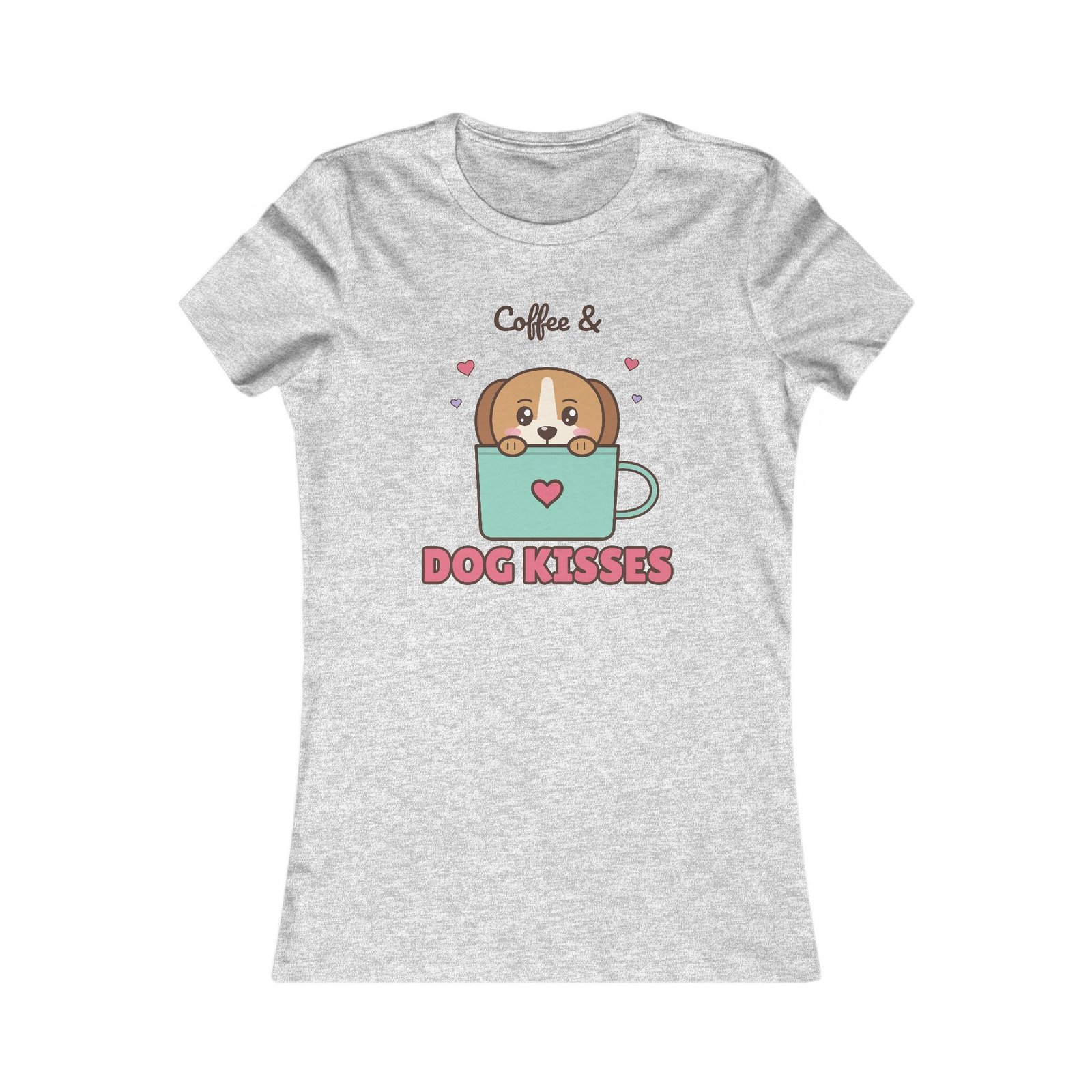 Coffee & Dog Kisses Women's T-Shirt | Cute Dog Mom Gift for Coffee Lovers - Image 17