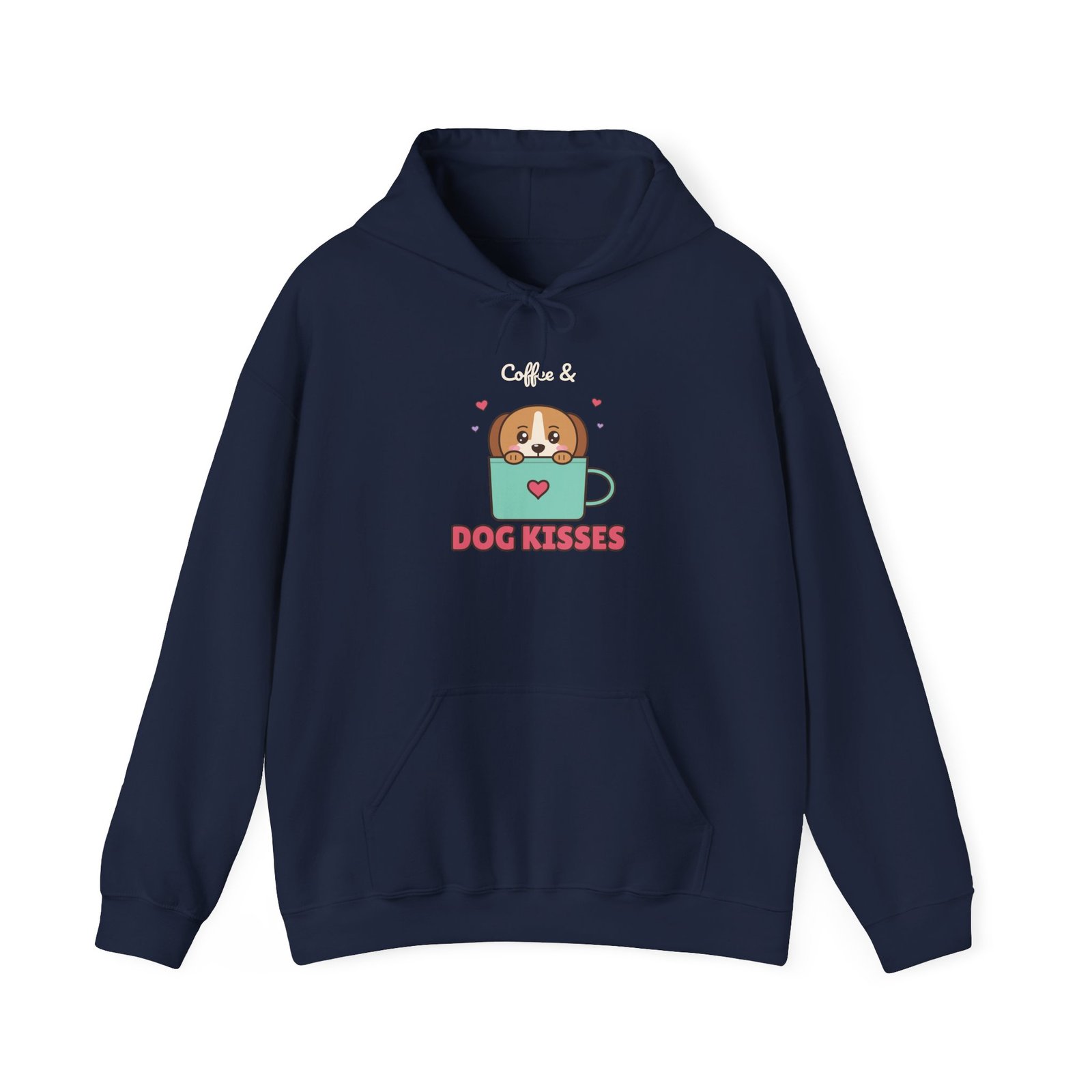 Coffee & Dog Kisses Unisex Hoodie | Cute Dog Mom Gift for Coffee Lovers - Image 13
