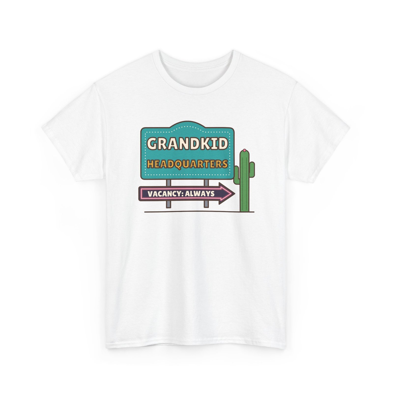 Grandkid Headquarters Unisex T-Shirt | Vacancy: Always Grandparent Gift - Image 4